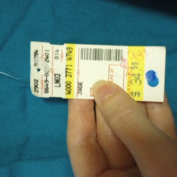 NWT Focal Point, Size 24 Aqua Blazer w/ Pockets, Button in Front - Picture 4 of 5